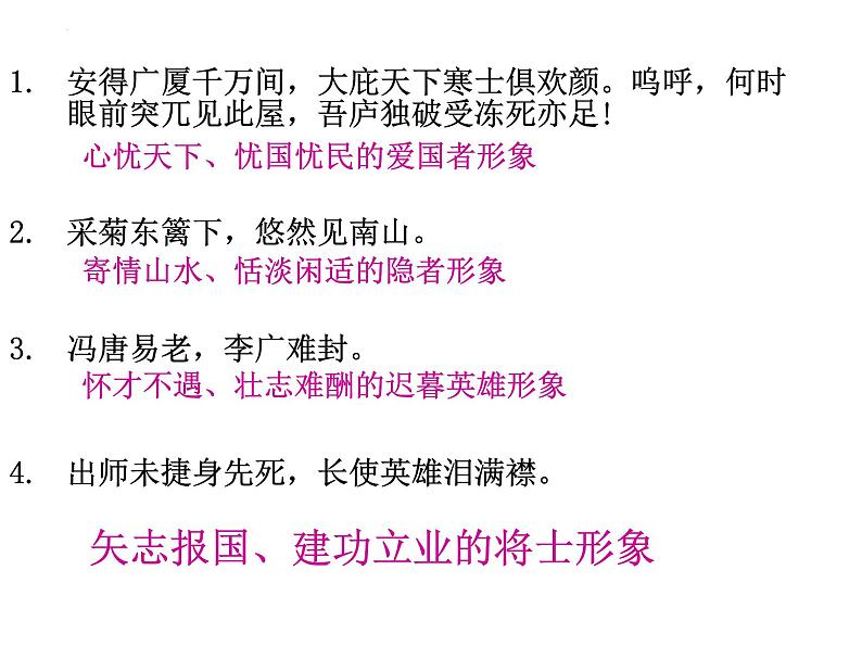 2023届高考专题复习：诗歌鉴赏之人物形象  课件第3页