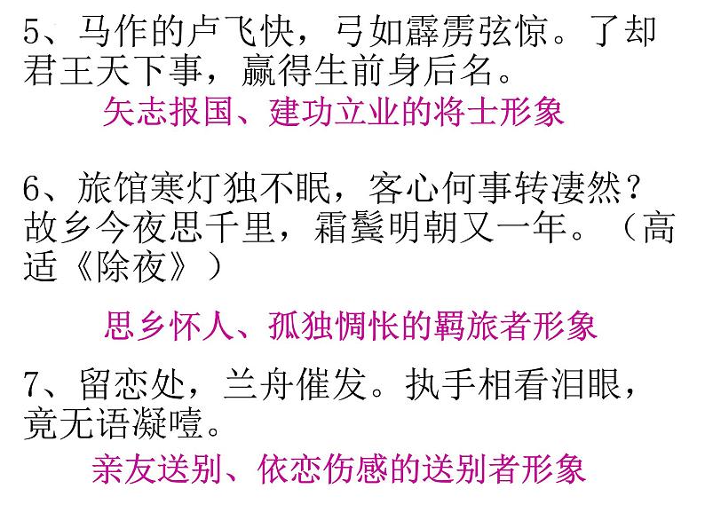 2023届高考专题复习：诗歌鉴赏之人物形象  课件第4页
