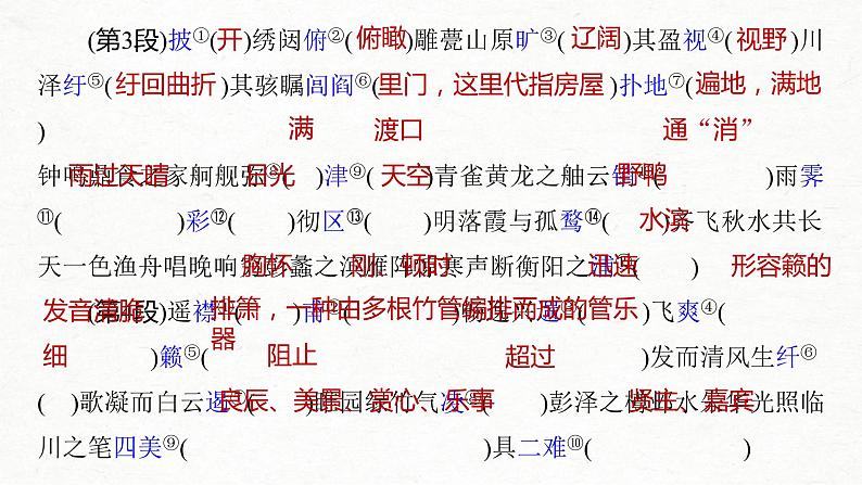 (全国版)高考语文一轮复习课件第5部分 教学文言文点线面 必修5 课文2 滕王阁序 (含详解)第5页