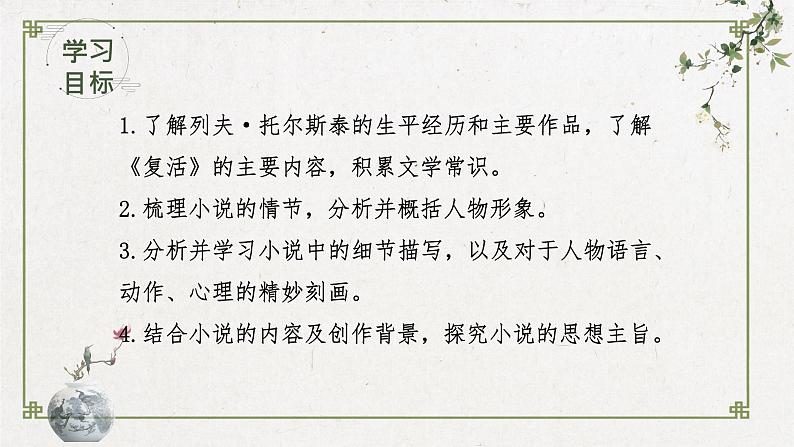 2022-2023学年统编版高中语文选择性必修上册9《复活（节选）》课件第3页