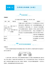 (新高考)高考语文二轮精品专题三《文学类文本阅读（小说）》(2份打包，解析版+原卷版)