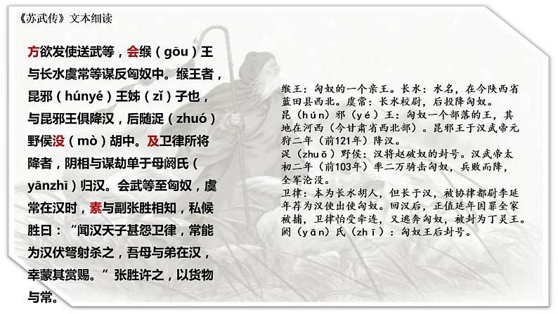 2022-2023学年统编版高中语文选择性必修中册10.《苏武传》课件第6页