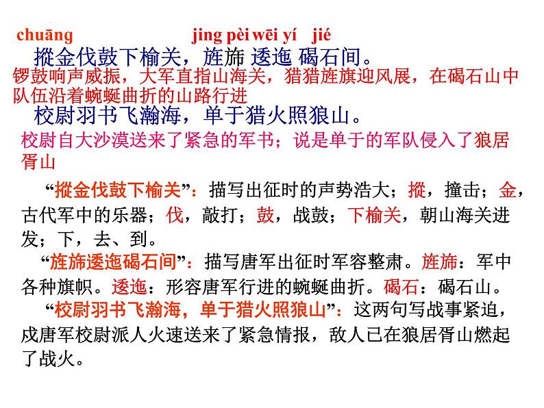 2022-2023学年统编版高中语文选择性必修中册古诗词诵读《燕歌行（并序）》课件第7页