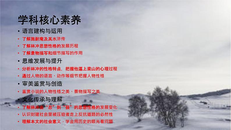 2021—2022学年统编版高中语文必修下册13.1《林教头风雪山神庙》说课课件第2页