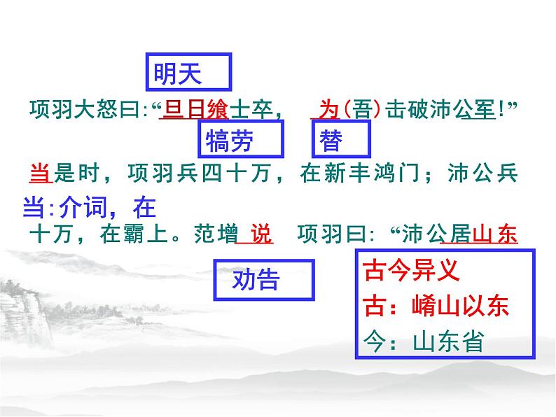 2021—2022学年统编版高中语文必修下册3《鸿门宴》课件第7页