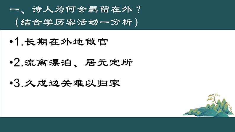 2023届高考语文复习：诗歌专题复习之羁旅思乡诗 课件第4页