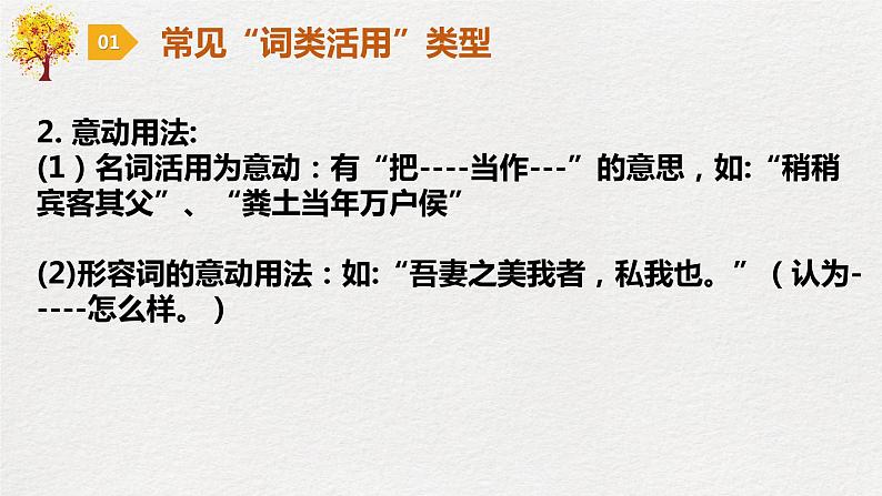 2023届高考语文复习：文言文必备知识——词类活用与特殊句式课件05