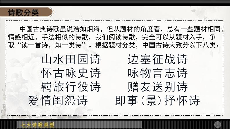 2023届新高考语文一轮复习诗歌鉴赏之八大诗歌题材 课件第4页