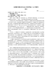 2023长沙一中名校联考联合体高三11月联考语文试卷含答案