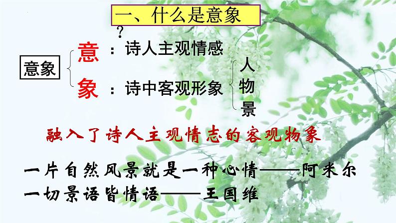 2023届高考专题复习：诗歌鉴赏的意、象、境 课件04