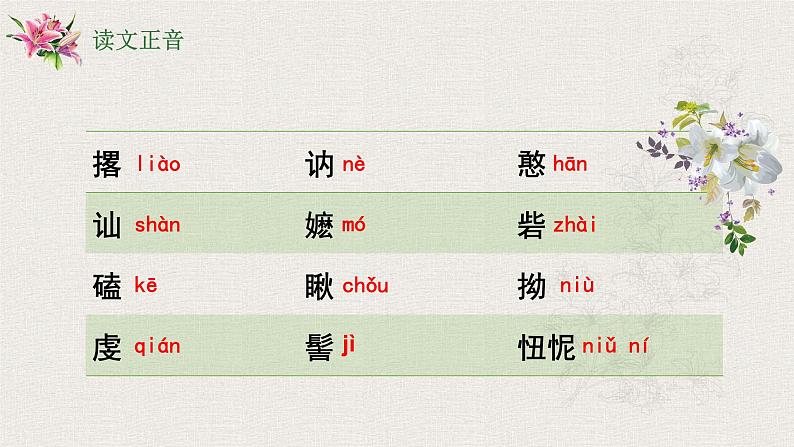 统编版必修上册3.1 百合花 课件04