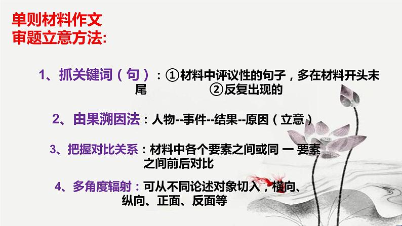 2023届高考作文复习：关于作文如何精准立意课件07