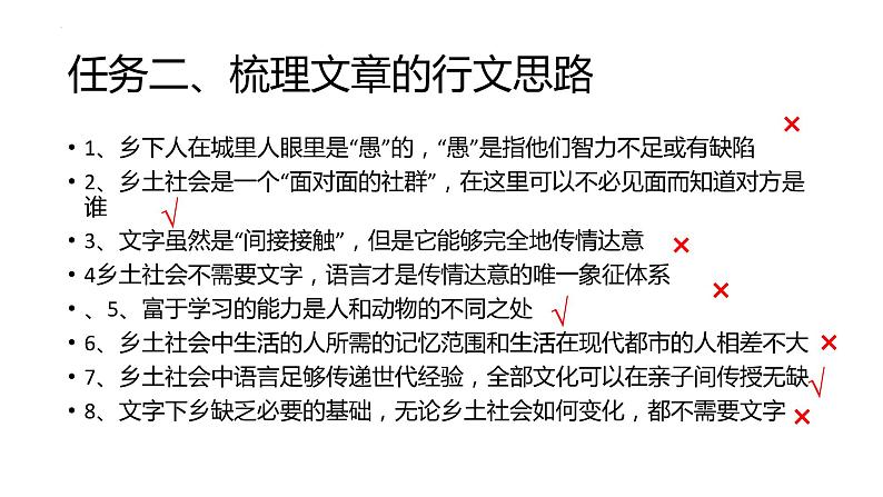 2022-2023学年统编版高中语文必修上册《文字下乡》和《再论文字下乡》课件第4页