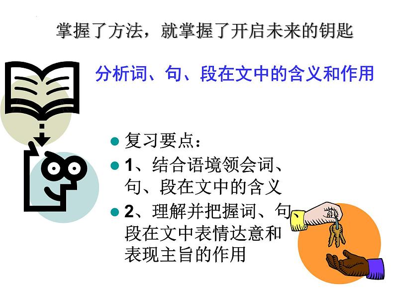 2023届高考语文复习：分析文中重要词、句、段在文中的含义和作用 课件第1页