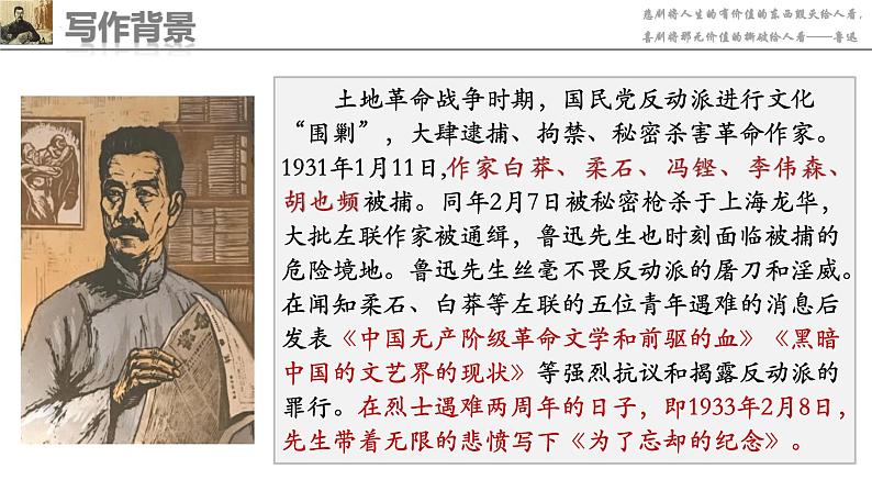 6-2《为了忘却的记念》课件 2022-2023学年统编版高中语文必修中册第4页