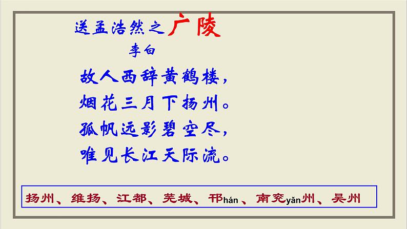 2021-2022学年统编版高中语文选择性必修下册4.2《扬州慢》课件第1页