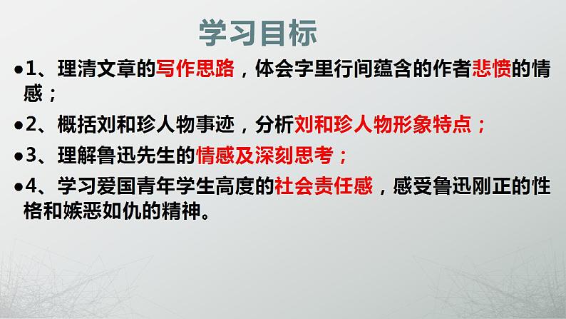 2022-2023学年统编版高中语文选择性必修中册6.1《记念刘和珍君》课件第3页