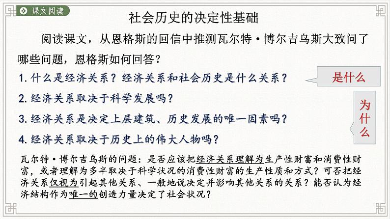 2022-2023学年统编版高中语文选择性必修中册1《社会历史的决定性基础》课件第3页