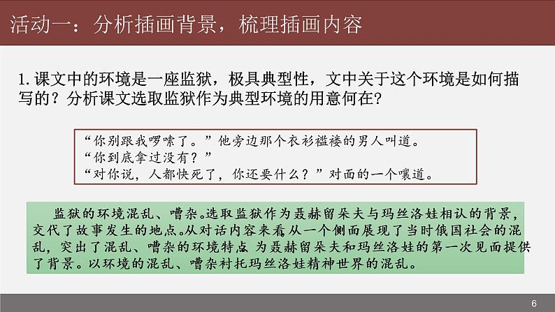 2022-2023学年统编版高中语文选择性必修上册9.《复活（节选）》课件第6页