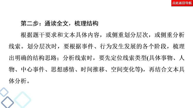 高考语文二轮强化复习任务群4任务1《结构思路题——“3步骤”答题，紧扣文本分析》课件第8页