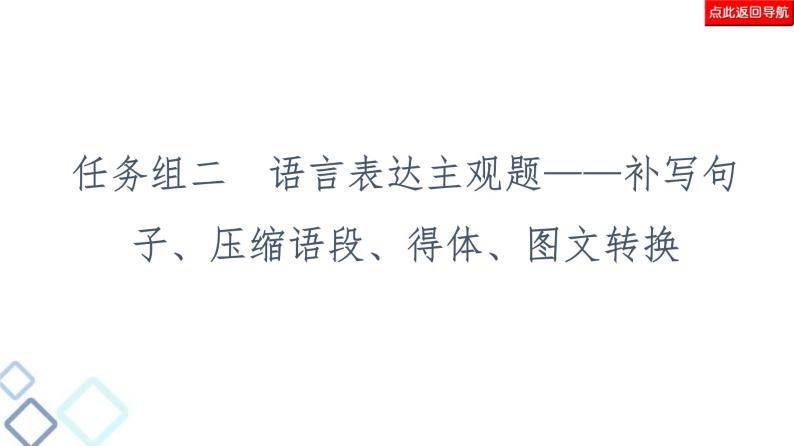 高考语文二轮强化复习任务群7任务组2《任务1　补写句子——扣话题，明逻辑》课件(含详解)02