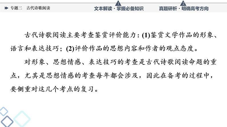 人教版高考语文一轮总复习第3部分专题2古代诗歌阅读教学课件第2页