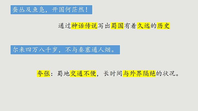 2021-2022学年统编版高中语文选择性必修下册3.1《蜀道难》课件第7页