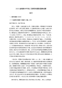 2023届四川省绵阳市绵阳中学高三上学期四模语文试题含解析