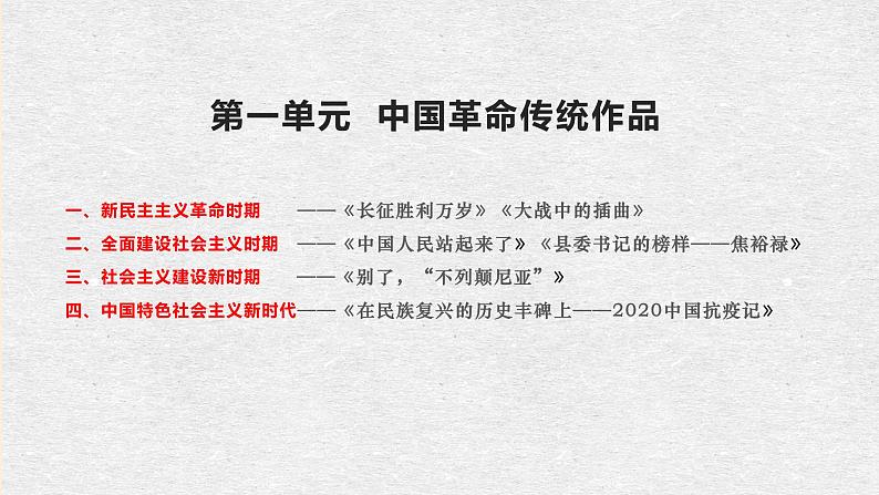 统编版选择性必修上册第一单元：中国革命传统作品 群文教学课件第4页