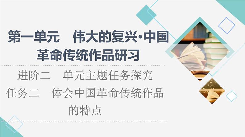 人教统编版高中语文选择性必修上册第1单元进阶2任务2体会中国革命传统作品的特点课件+学案01