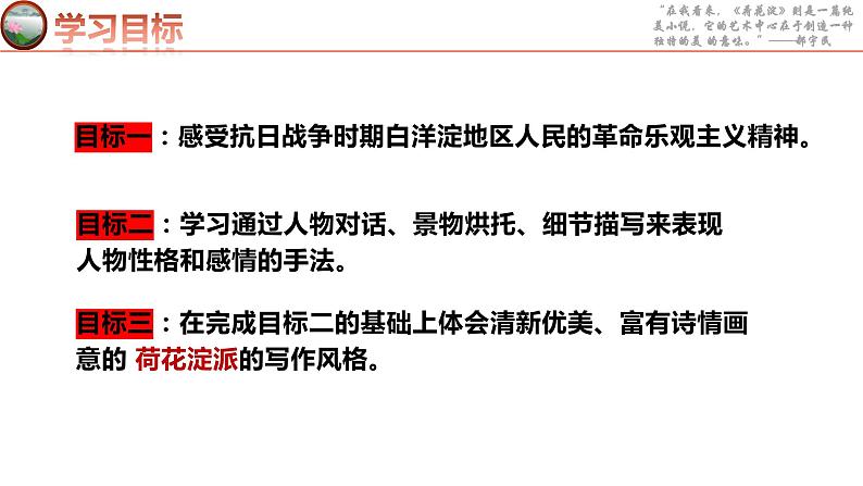 2022-2023学年统编版高中语文选择性必修中册8-1《荷花淀》课件第3页