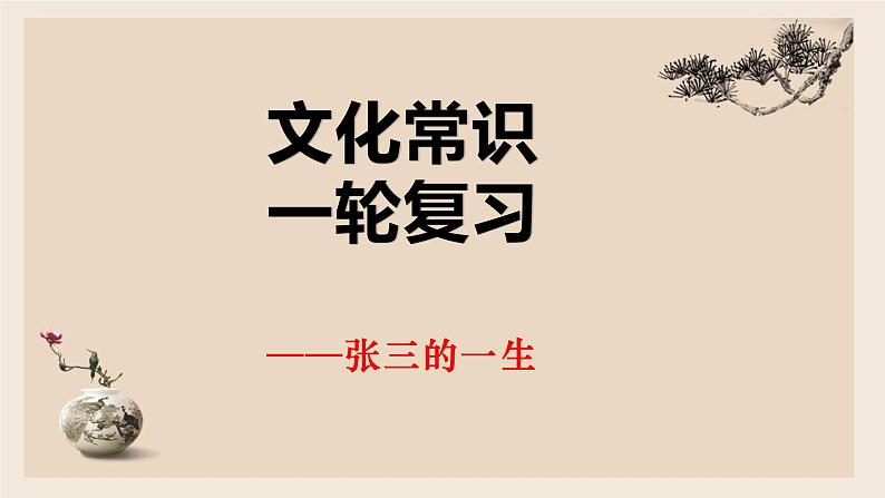 2023届高考语文二轮专题复习：文言文文学文化常识课件第1页