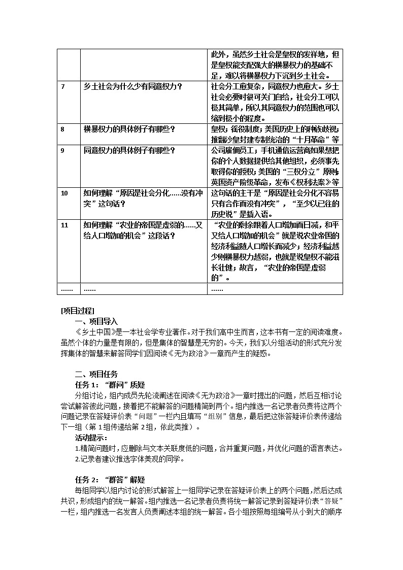 以问促学，以评促思——《乡土中国》之《无为政治》教学设计02