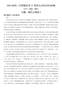 2023届新高考二卷语文点对点攻关训练专题：非连续文本阅读