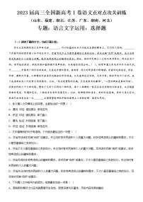 2023届新高考一卷语文点对点攻关训练专题：语言文字运用 选择题