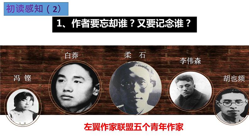 2021-2022学年统编版高中语文选择性必修中册.6.2《为了忘却的记念》课件第3页