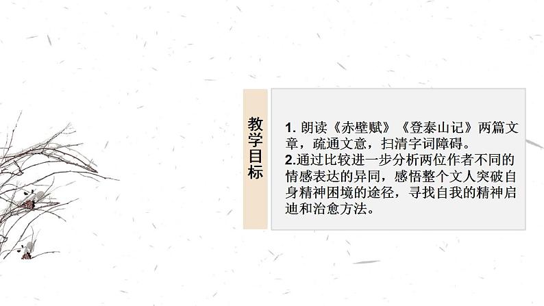 2022-2023学年统编版高中语文必修上册16.《赤壁赋》《登泰山记》群文阅读课件第2页