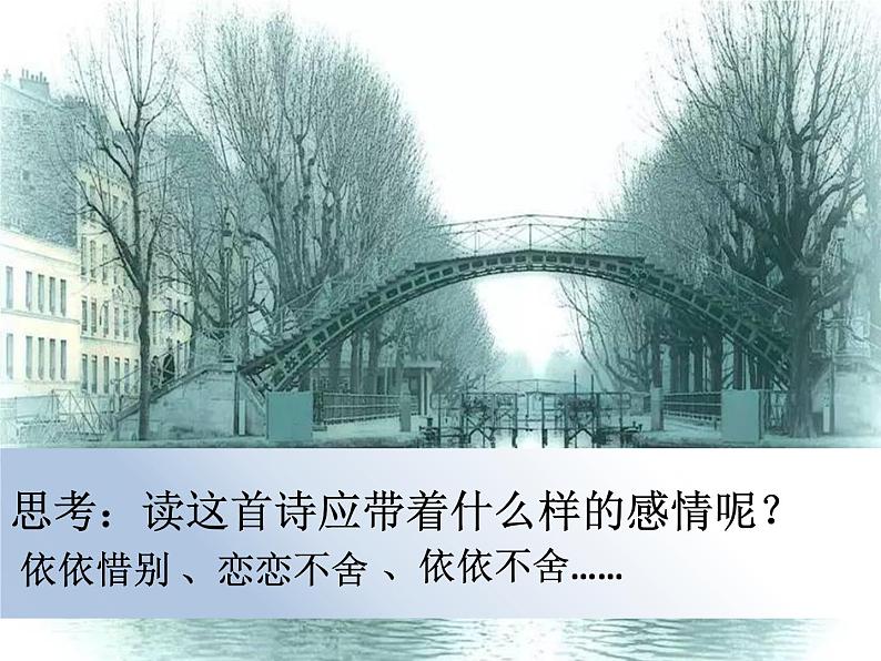 2021-2022学年统编版高中语文选择性必修下册6.2《再别康桥》课件04