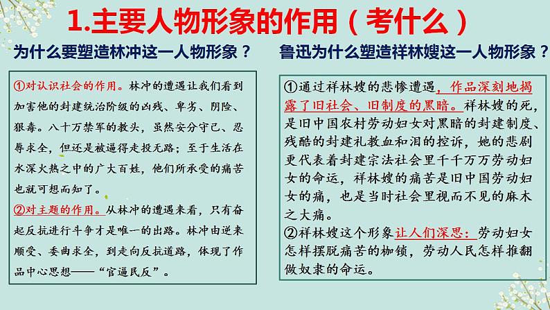 2023届高考语文二轮复习：分析人物形象（或物象）的作用 课件第4页