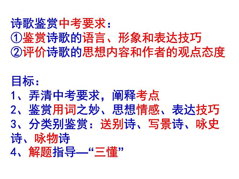 2023届高考专题复习：诗歌鉴赏专题复习 课件第2页