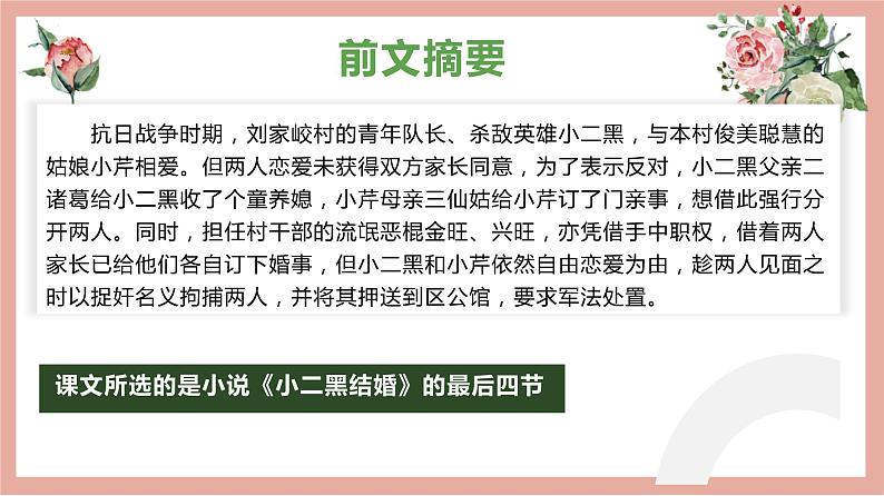 2022-2023学年统编版高中语文选择性必修中册8.2《小二黑结婚(节选)》课件第6页