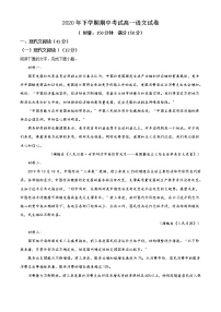 湖南省娄底市2020-2021学年高一上学期期中语文试题（解析版）