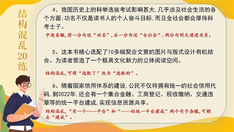 高考语文一轮复习小专题结构混乱+练搭配不当课件PPT第3页