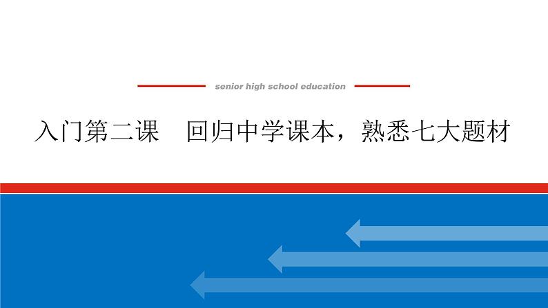 2023高考语文(统考版)二轮复习课件 专题四 学案二 入门第二课 回归中学课本，熟悉七大题材第1页