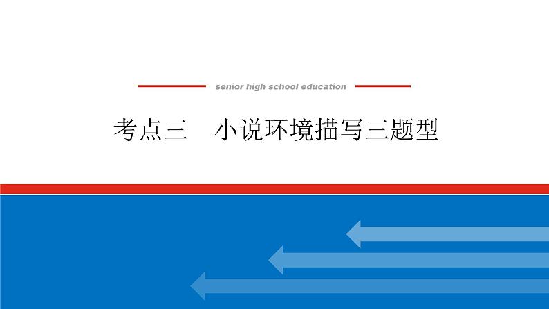 2023高考语文(统考版)二轮复习课件 专题八 学案二 考点三 小说环境描写三题型第1页