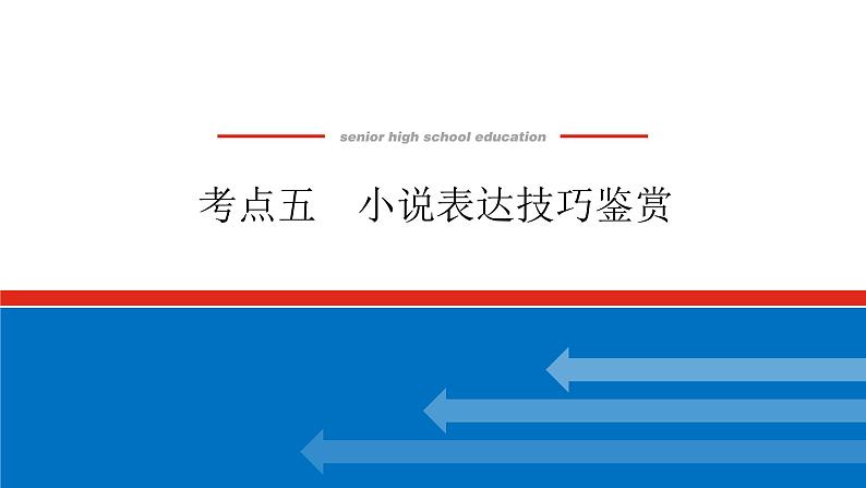 2023高考语文(统考版)二轮复习课件 专题八 学案二 考点五 小说表达技巧鉴赏第1页