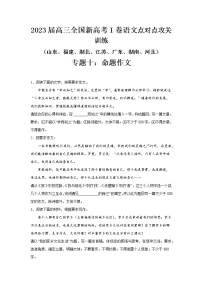 高考语文复习--新高考一卷语文考点训练专题十：命题作文