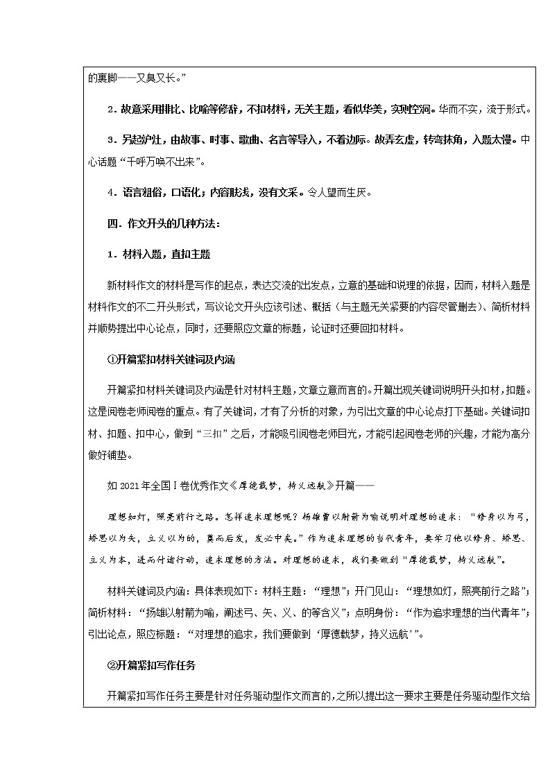 高考语文一轮复习之高考作文专题--  新材料作文开头拟写技巧第3页