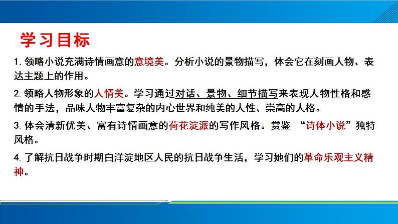 2022-2023学年统编版高中语文选择性必修中册8.1《荷花淀》课件第3页