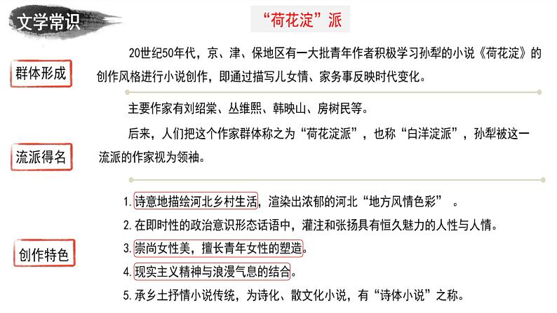 2022-2023学年统编版高中语文选择性必修中册8.1《荷花淀》课件第4页